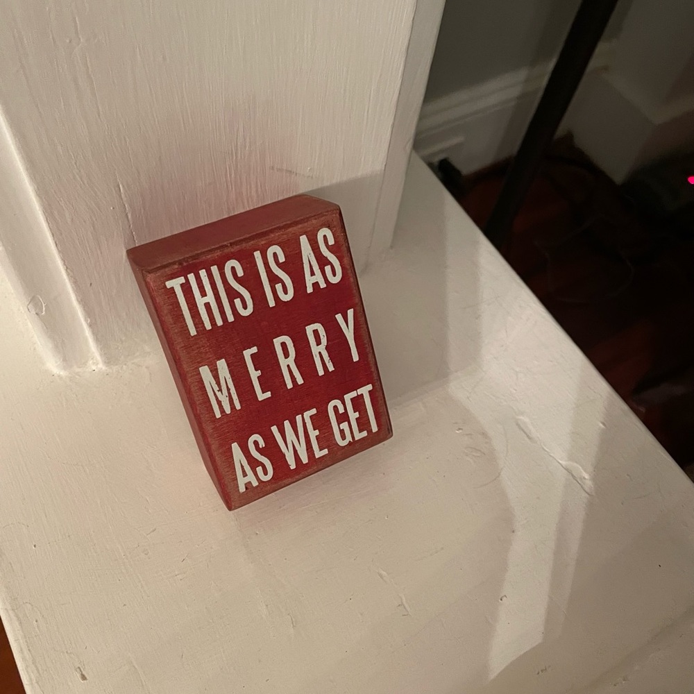 Merry Christmas Wood Block Decor 🤪